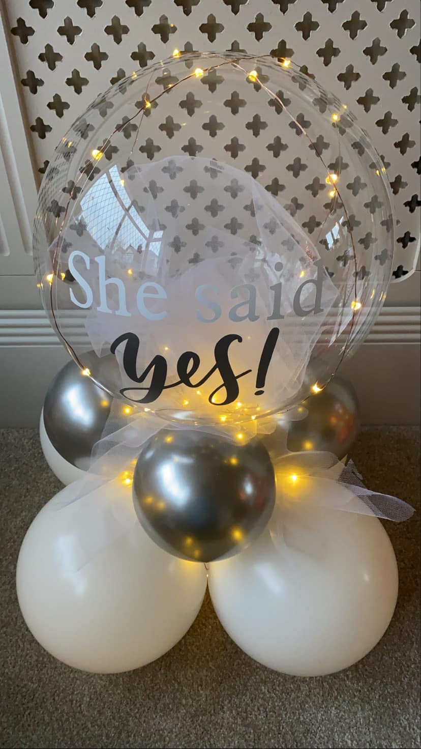 She Said Yes! Balloon Stack