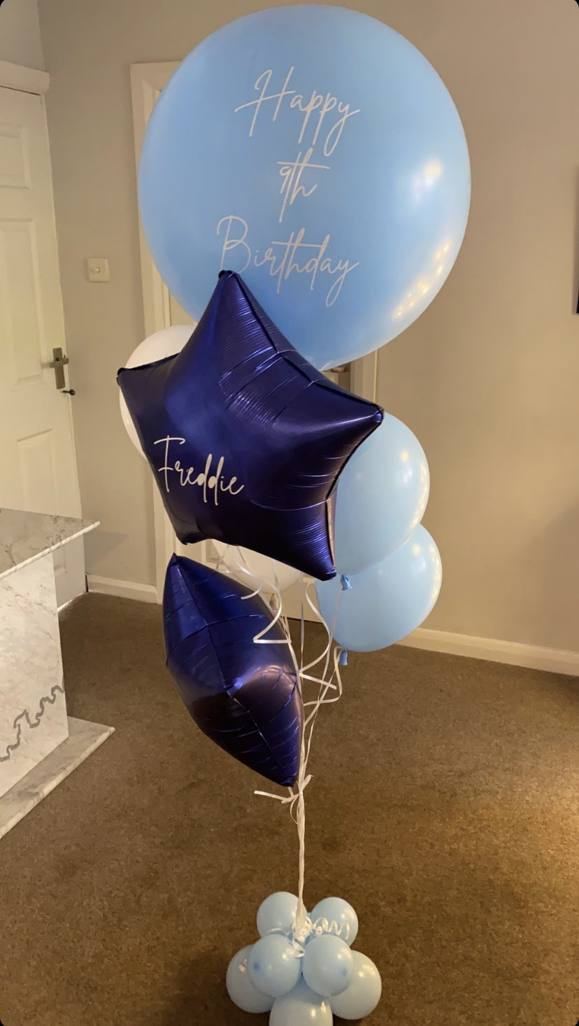 Personalised Helium Balloon Cluster