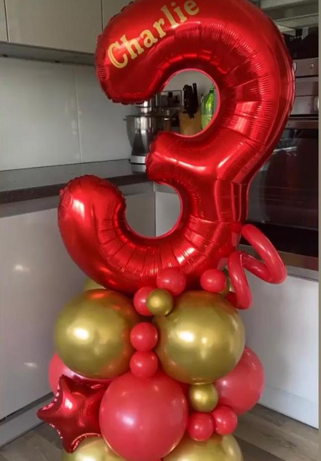 Birthday Foil Number Balloon Stack