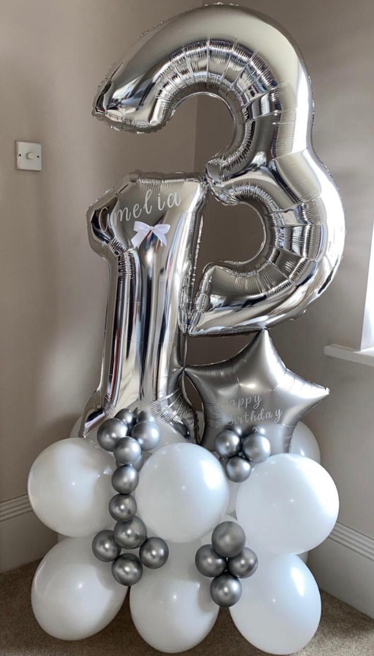 Birthday Foil Number Balloon Stack