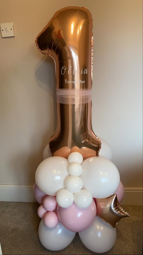 Birthday Foil Number Balloon Stack