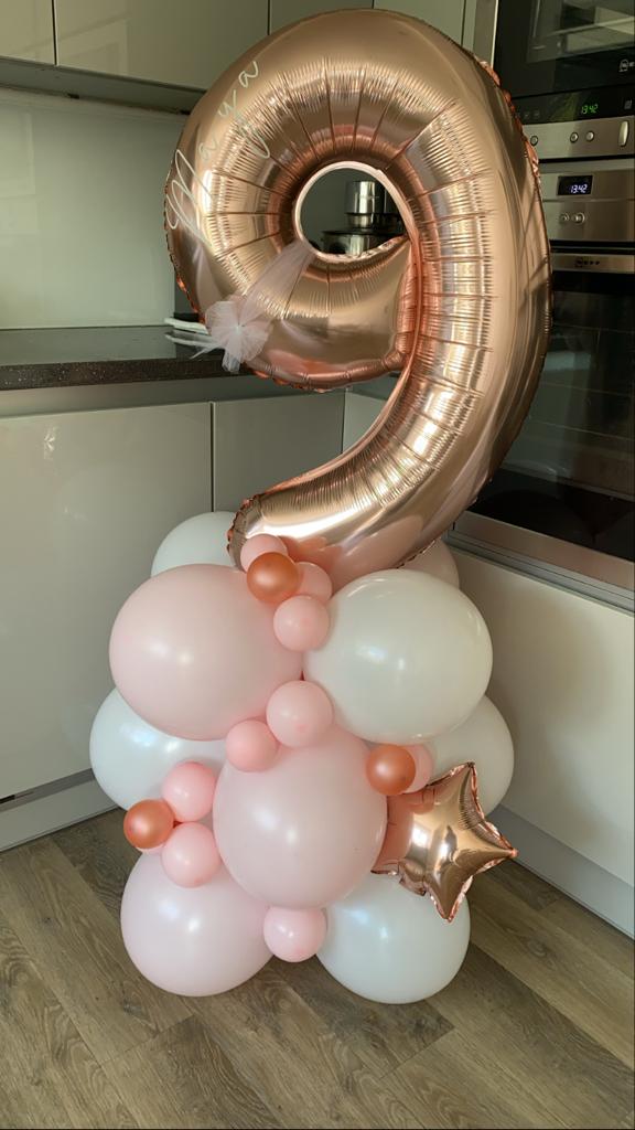 Birthday Foil Number Balloon Stack