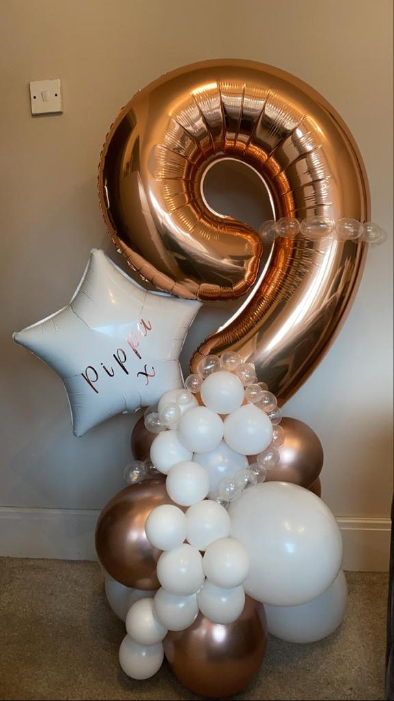 Birthday Foil Number Balloon Stack