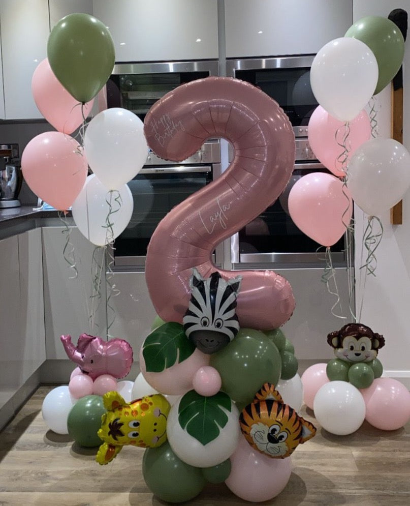 Birthday Foil Number Balloon Stack