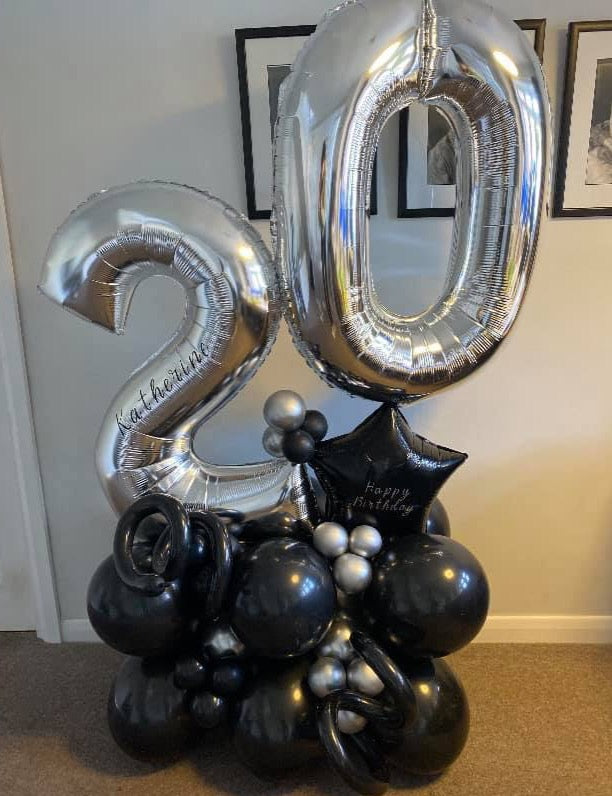 Birthday Foil Number Balloon Stack