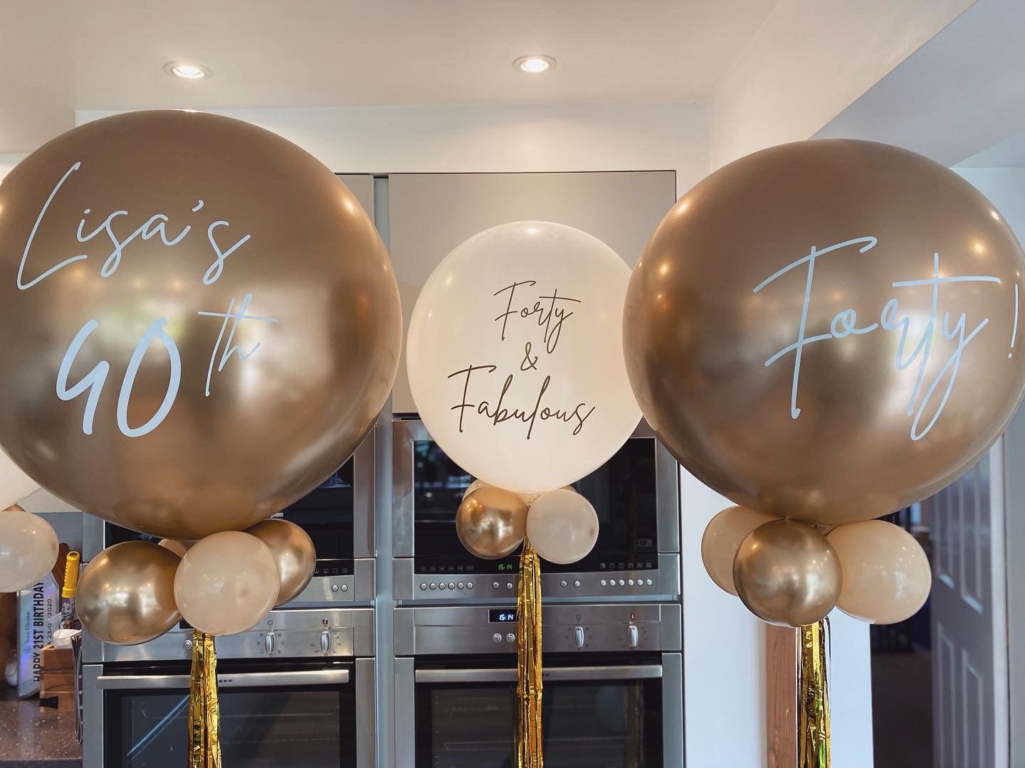 Personalised Orb Birthday Balloon Stand