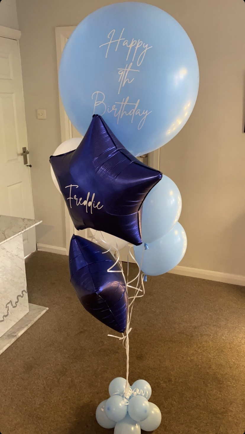 Personalised Helium Balloon Cluster