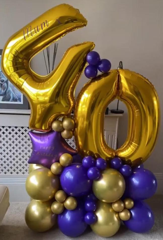 Birthday Foil Number Balloon Stack
