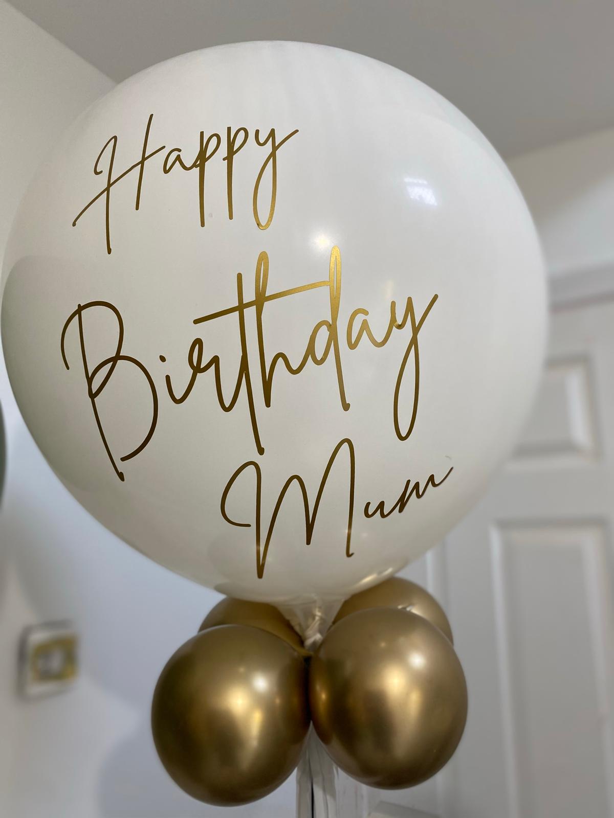 Personalised Orb Birthday Balloon Stand